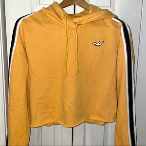 Yellow Cropped Sweatshirt